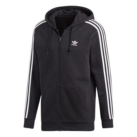 adidas hoodie schwarz weiß3 streifen